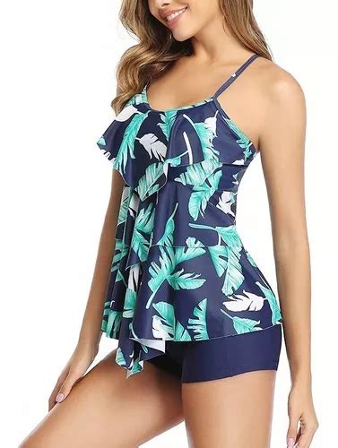 Traje De Baño Dos Piezas Talle Alto Bikini Bañador Para Dama Meses sin intereses