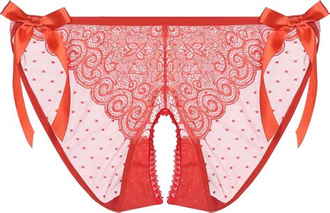 Vxuxlje Men S Sissy Mesh Lace Panties Silky Low Rise Bikini Briefs Underpants Lingeire Underwear