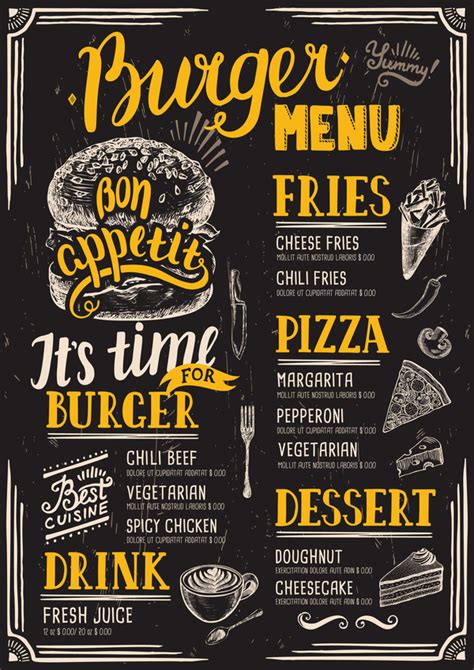 Vintage Menu Template