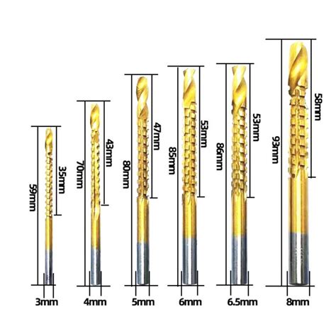 Metall Twist Bohrer Titan Beschichtet Schritt Bohrer Neu Kern Loch