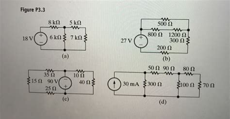 Solved 3 5 For Each Of The Circuits Shown In Fig P3 3 A Chegg