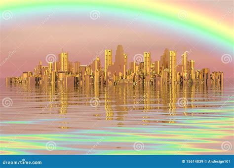Golden City Royalty Free Stock Images - Image: 15614839