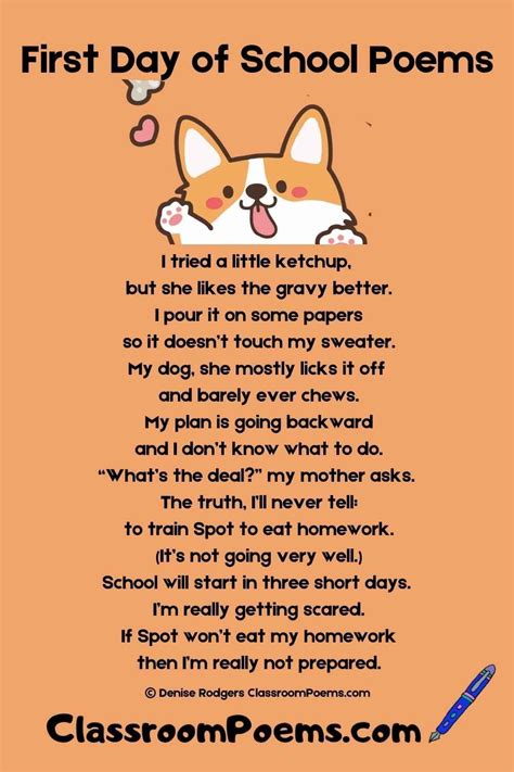 First Day Of School Poems Artofit