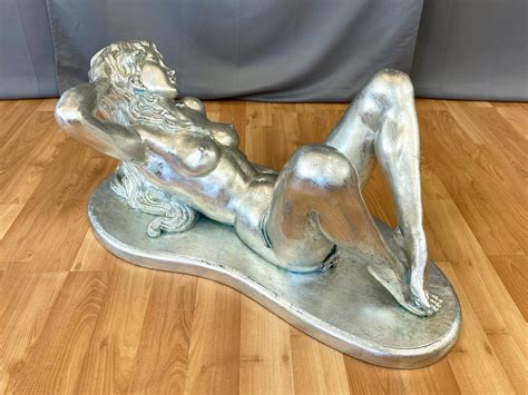 ARP Silver Leafed Nude Female Figural Coffee Table S At StDibs Naked Woman Coffee Table