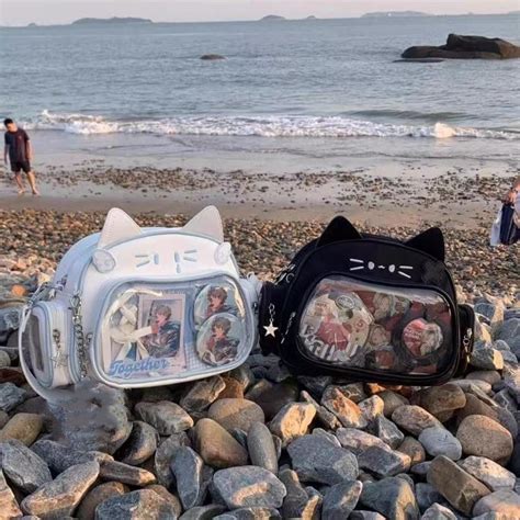 Y K Millennium Hot Girl Pain Bag Student Commuter Cute Mechanical Cat Cat Large Capacity