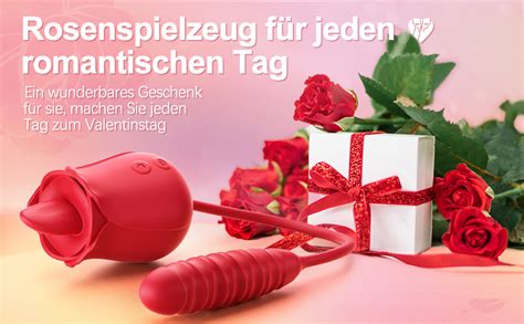 Vibration Dildo Sex Spielzeug für frau mit Stoßfunktions in Rose Sexspielzeug mit