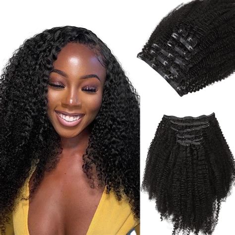 Amazon.com : Lashey Seamless Clip in Hair Extensions Real Human Hair 16