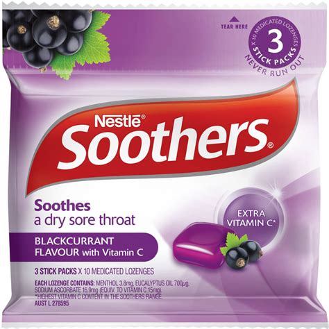 Soothers Throat Lozenges Blackcurrant ... | Soother, Throat lozenge, Blackcurrant flavour