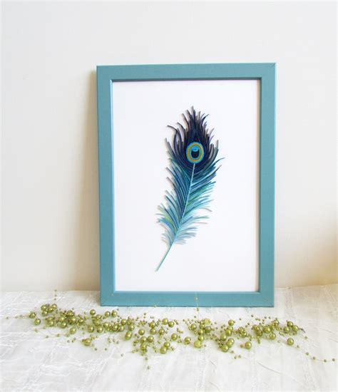 Diy Peacock Feather Wall Art