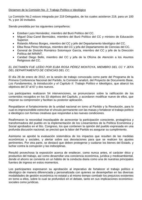 PDF Dictamen de la Comisión No 2 Trabajo Político e congresopcc