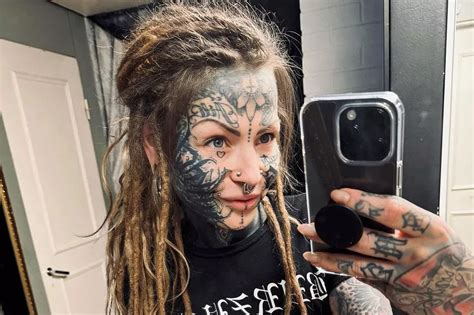 Mum With Ink Collection Poses In Near Naked Snap To Flaunt Tattoos Daily Star