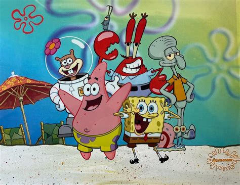 nickelodeon spongebob squarepants animation art sericel cel patrick