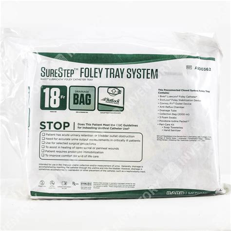 shop bard  surestep lubricath complete foley catheter tray