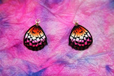 Drop Studs Lesbian Pride Flag Fritillary Earrings Spend With Us Buy From A Bush Business