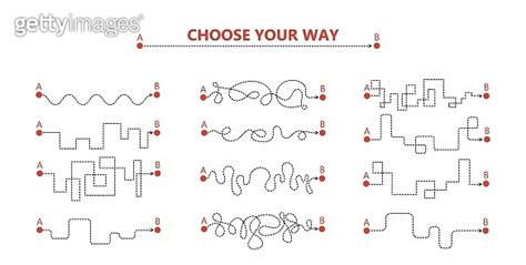 Set Of Difficult And Easy Simple Way Process From Start To End Vector