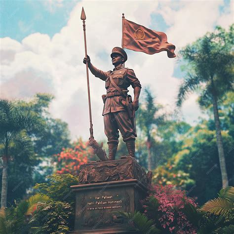 Honoring Heroes Visuals of Monuments and Statues for Hari Pahlawan