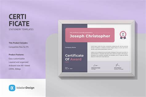 Certificate PSD Design Templates Vol 038 Graphic by kdadan97 · Creative Fabrica