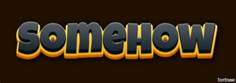 Somehow Text Effect And Logo Design Word