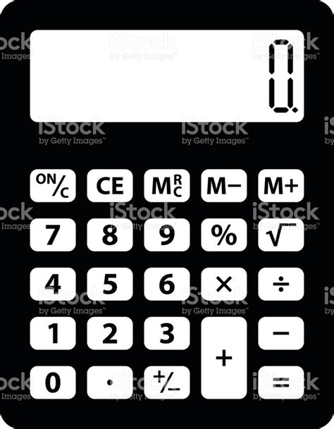 Calculator Icon Black And White #21080 - Free Icons Library