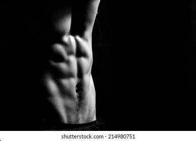Man Naked Torso On Black Background Stock Photo 2127806099 Shutterstock
