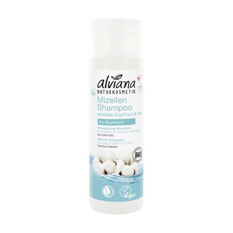 Мицеллярный шампунь для волос alviana Micellar Shampoo с хлопком, 200 ...