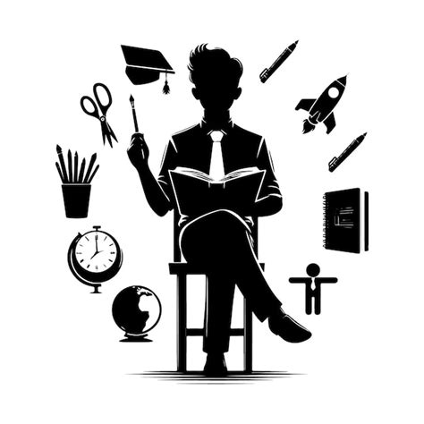 Premium Vector Happy Teachers Day Silhouette Vector Illustration