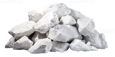 Ai Generated A Pile Of White Rough Stones Png File Of Isolated Cutout