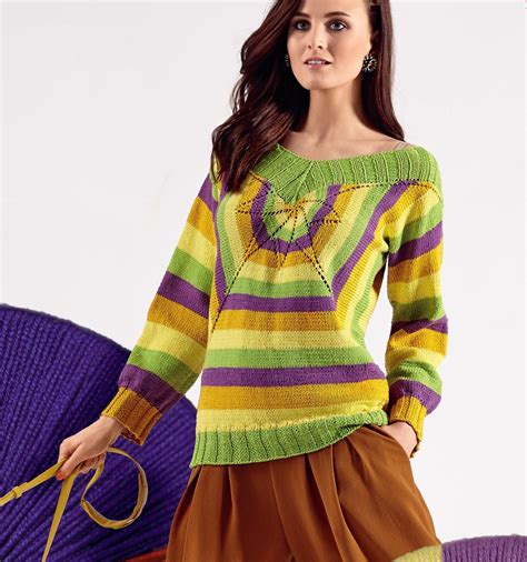 Свитер Разноцветный Женский Спицами Лучшая Фото Подборка