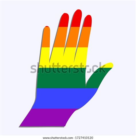 Rainbow Hand Colorful Illustration Vector Gay Stock Vector Royalty Free 1727410120 Shutterstock