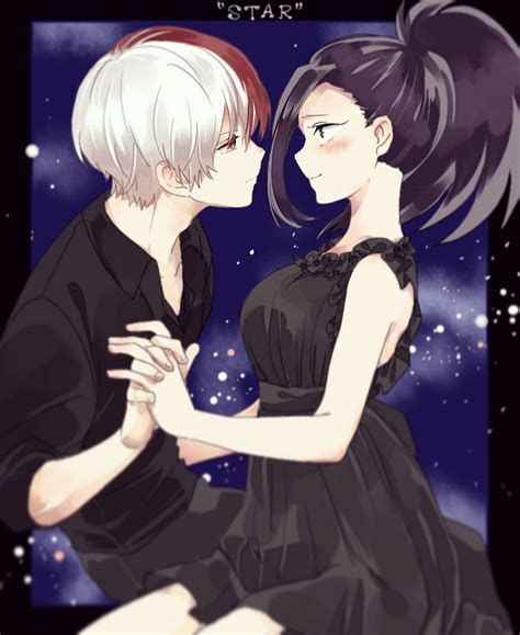 Todoroki Shoto And Yaoyorozu Momo Boku No Hero Academia Drawn By