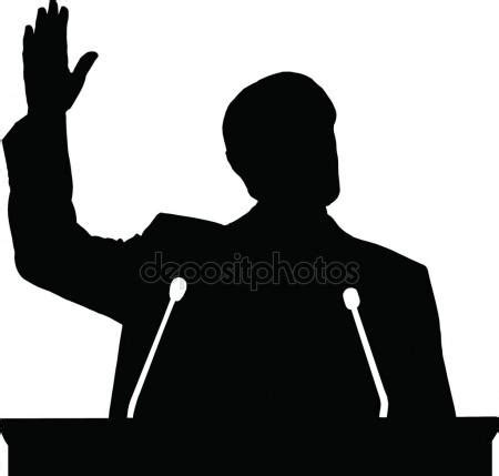 Silhouette of politician — Stock Vector © vaximilian #39246233