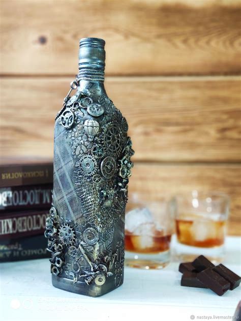 Мужская бутылка черная серебро болты шурупы гайки в интернет-магазине ...