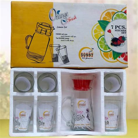 Glass Set Real Fresh Pcs Lemon Set Manufacturer From Firozabad