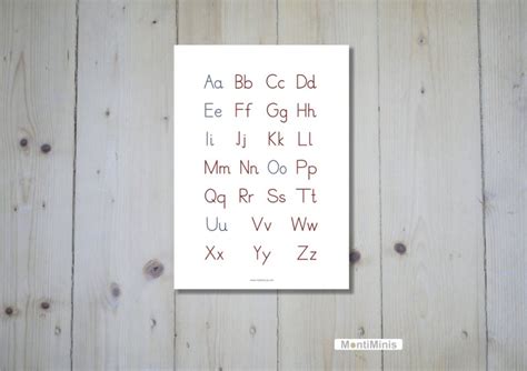 Abc Alphabet Poster Montessori Blog Shop Montiminis