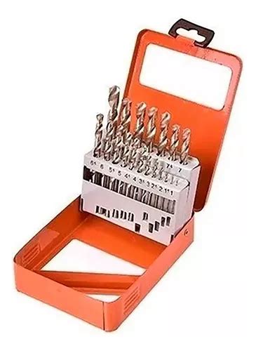 Juego Set De Mechas Acero Rápido Tactix 1 A 13mm Caja Metal