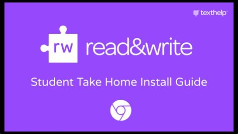 Read Write For Google Chrome Student Take Home Installation Youtube