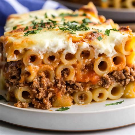 Pastitsio, Greek baked pasta with meat and bechamel