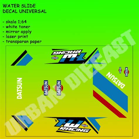 Hot Wheels Decal White Toner Datsun Racing Shopee Malaysia