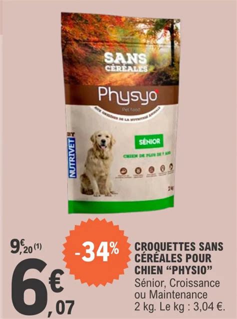 Promo Croquettes Sans C R Ales Pour Chien Physio Chez E Leclerc