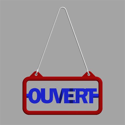 stl file signe ouvert fermed printing model  downloadcults