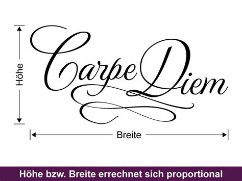 Glasdekor Carpe Diem von KLEBEHELD®.DE