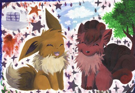 Eevee And Vulpix By Eevora On Deviantart