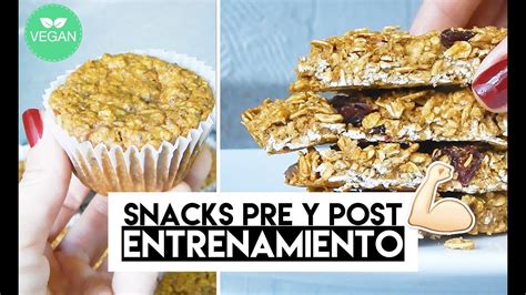 SNACKS VEGANOS PRE Y POST ENTRENAMIENTO MUFFINS Y BARRITAS SIN