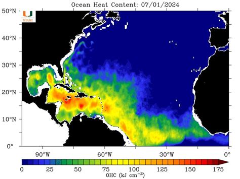 Meteo Uragano Beryl Sale A Categoria Cause Ocean Heat Content Da