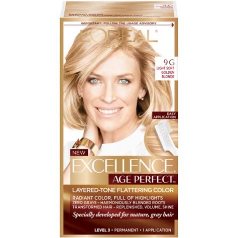 L Oreal Excellence Age Perfect G Light Soft Golden Blonde Hair Color Kit Count Ralphs
