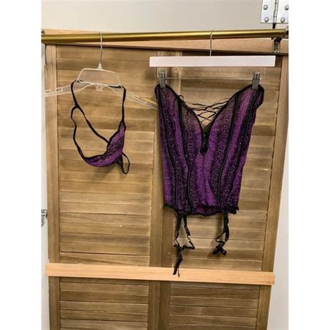 Intimates Sleepwear New Seven Til Midnight Piece Lingerie Set Purple Poshmark
