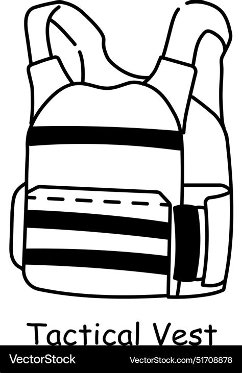 Tactical Vest Royalty Free Vector Image Vectorstock