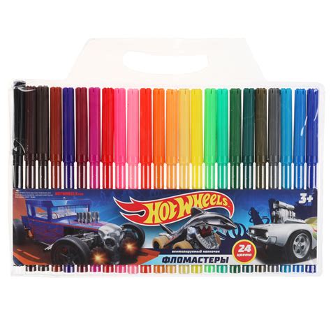 Фломастеры УМка Hot Wheels цветов круглые купить по цене в интернет магазине