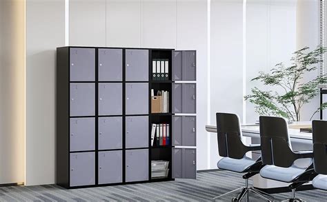 Yizosh Metal Locker With 4 Doors Tall Steel Storage