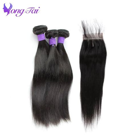 Buy Yuyongtai Raw Indian Straight Human Hair Bundles